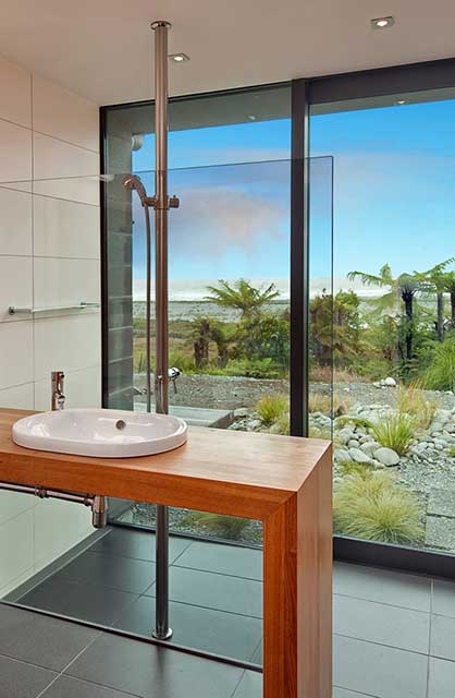 Bathroom installation of SMG modern showers